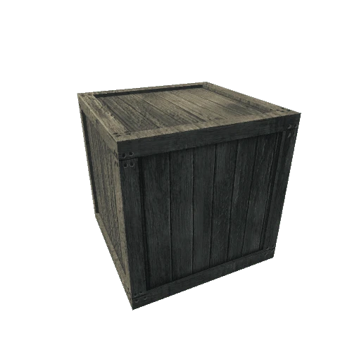 Breakable Crate With Moss - Fractured